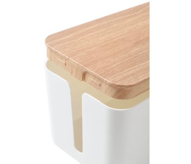 MOZOS Organizer na kable i listwy Biały Drewno KBO-LW-WOOD - 1095140 - zdjęcie 2
